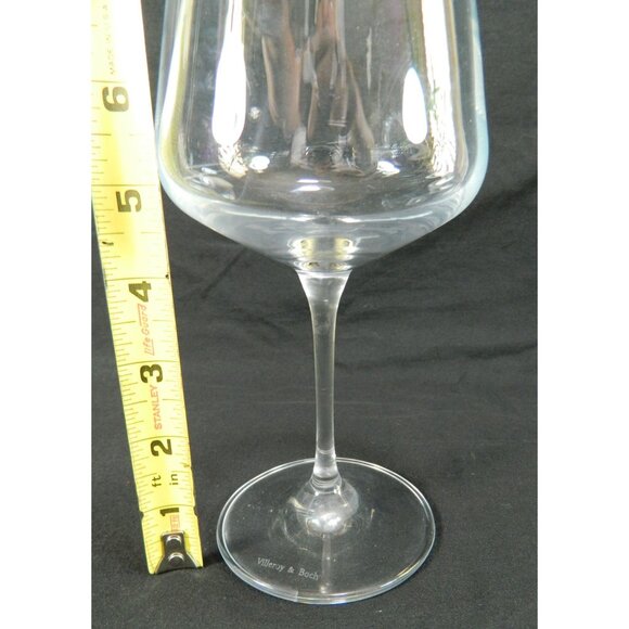 Villeroy & Boch Crystal Wine Glass Etched Signed Red Wine 8.5" - Picture 8 of 9